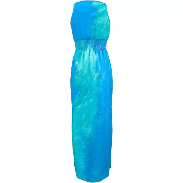 SouqFone Womens Summer Casual Long Dresses V Neck Beach Party Dress22blue