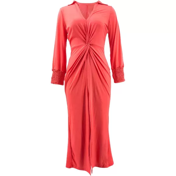 SouqFone Womens Summer Casual Long Dresses V Neck Beach Party Dress29watermelon Red