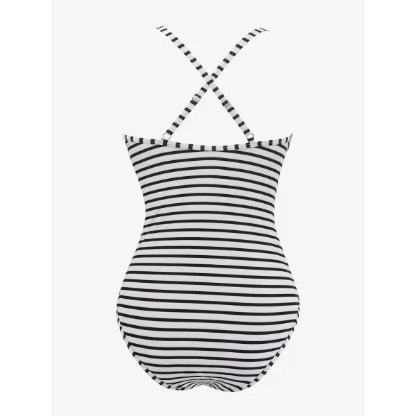 SuperPrity One Piece Bathing Suits for Women Tummy Control Monokini SwimsuitsStripe