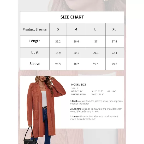 SuperPrity Women Long Cardigan Sweaters with Pocket Open Front Coatigan Jackets Long Sleeve Shawl Collar Knit CoatBlack