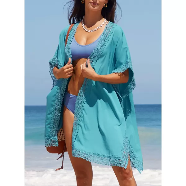 SuperPrity Womens Swimwear Cover Ups Summer Beach Swimsuit Cover Up Kimono02blue