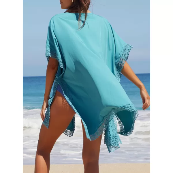 SuperPrity Womens Swimwear Cover Ups Summer Beach Swimsuit Cover Up Kimono02blue