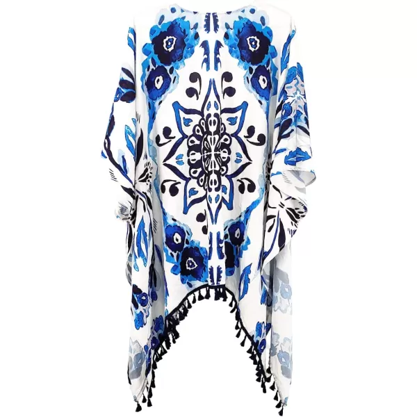SuperPrity Womens Swimwear Cover Ups Summer Beach Swimsuit Cover Up Kimono02blue Print