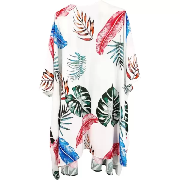 SuperPrity Womens Swimwear Cover Ups Summer Beach Swimsuit Cover Up Kimono02white Print