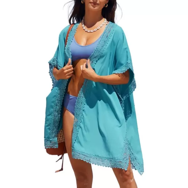 SuperPrity Womens Swimwear Cover Ups Summer Beach Swimsuit Cover Up Kimono02blue