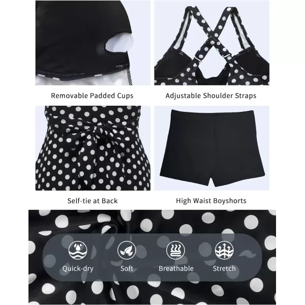 SuperPrity Swimsuits for Women Two Piece Bathing Suits Ruffled Flounce Top High Waisted Bikini SetAvailable in Plus Size02cpolka Dot