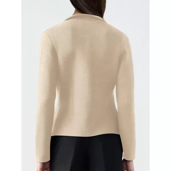 SuperPrity Cardigan Sweaters for Women Long Sleeve Lightweight Cropped Knit Blazer Button Jacket 2024 Fashion Fall OutfitsApricot