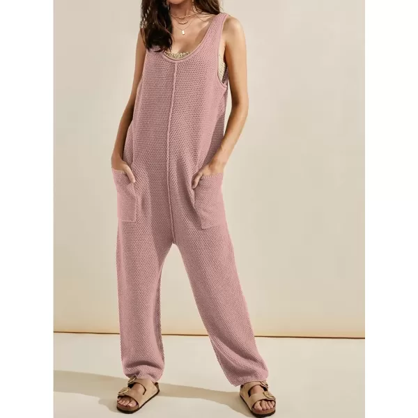 SuperPrity Jumpsuits for Women Casual 2024 Knit Overalls Baggy Harem Pants Romper Jumpers Summer Outfits Maternity ClothesPink Purple