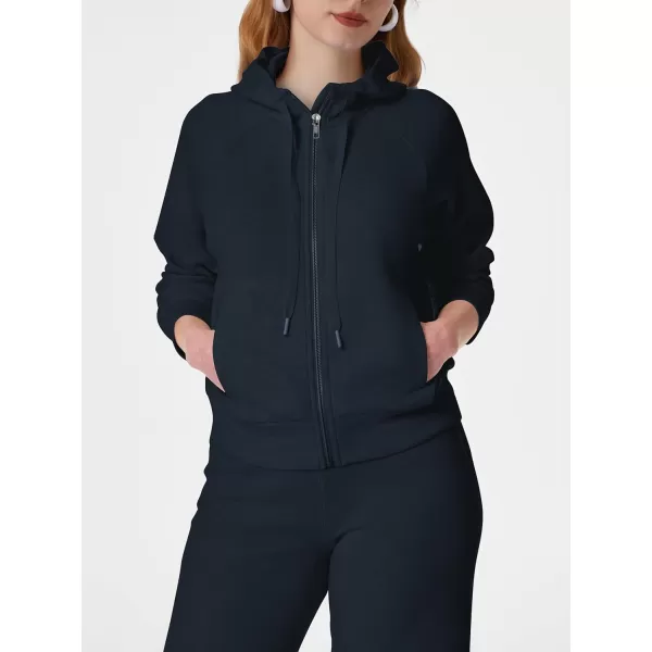 SuperPrity Women 2 Piece Outfits Sweatsuits 2024 Fall Zip Up Hoodie Sweatshirt Sweatpants Tracksuit Matching Sweat Lounge SetNavy Blue