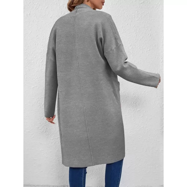 SuperPrity Womens Cardigan Sweater Fall Fashion 2024 Casual Oversized Knit Open Front Long Coatigan Jacket Coat Trendy OutfitGray