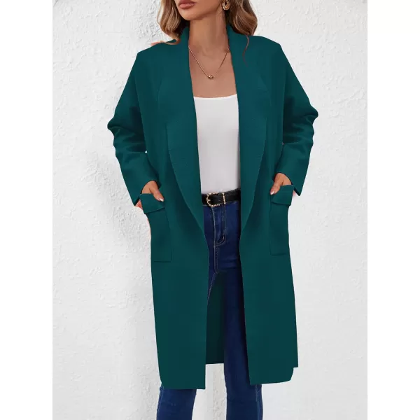 SuperPrity Womens Cardigan Sweater Fall Fashion 2024 Casual Oversized Knit Open Front Long Coatigan Jacket Coat Trendy OutfitOpal Green