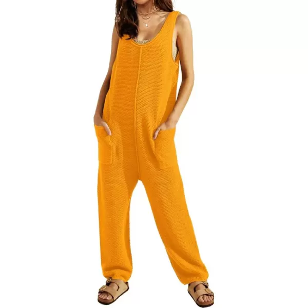 SuperPrity Jumpsuits for Women Casual 2024 Knit Overalls Baggy Harem Pants Romper Jumpers Summer Outfits Maternity ClothesYellow