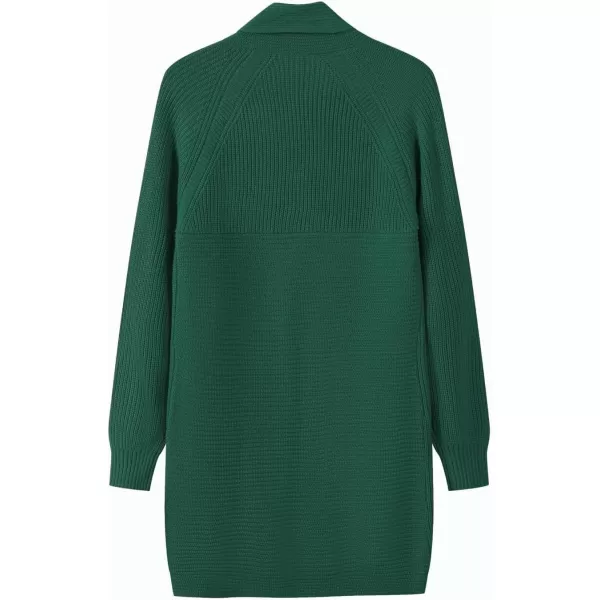 SuperPrity Cardigan Sweaters for Women Fashion 2024 Casual Open Front Knit Coat Long Sleeve Coatigan Jackets Fall OutwearDark Green