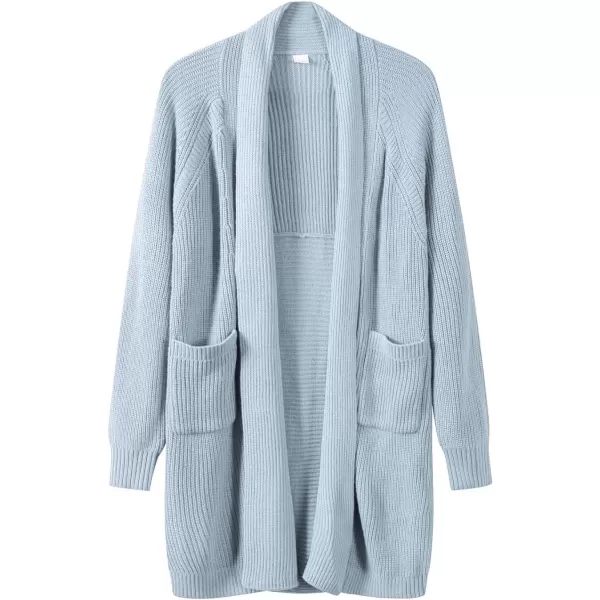 SuperPrity Cardigan Sweaters for Women Fashion 2024 Casual Open Front Knit Coat Long Sleeve Coatigan Jackets Fall OutwearLight Blue