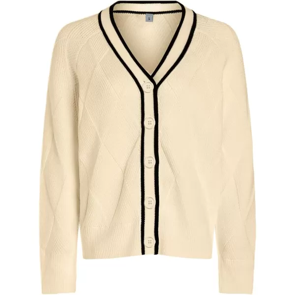 imageSuperPrity Cardigan Sweaters for Women Fashion 2024 Button Open Front Knit Oversized Cardigans Coat Fall Outfits OutwearApricot