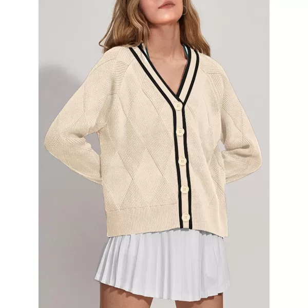 imageSuperPrity Cardigan Sweaters for Women Fashion 2024 Button Open Front Knit Oversized Cardigans Coat Fall Outfits OutwearApricot