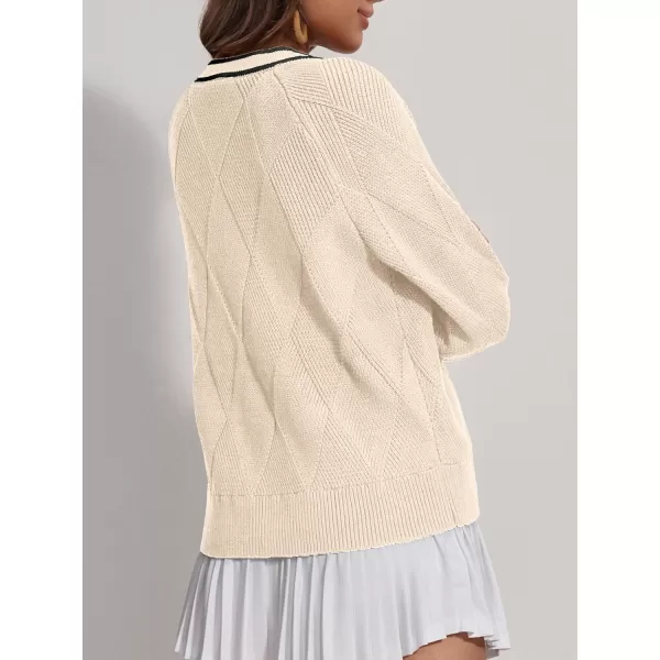 imageSuperPrity Cardigan Sweaters for Women Fashion 2024 Button Open Front Knit Oversized Cardigans Coat Fall Outfits OutwearApricot