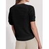 imageSuperPrity Crochet Tops for Women Summer Short Sleeve Hollow Out Sweater Beach Swimsuit Cover Ups 2025 Trendy Sexy TopBlack