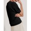 imageSuperPrity Crochet Tops for Women Summer Short Sleeve Hollow Out Sweater Beach Swimsuit Cover Ups 2025 Trendy Sexy TopBlack