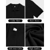 imageSuperPrity Mens Polo Shirts Short Sleeve V Neck Golf Shirts Casual Slim Fit Ribbed Collar TShirtsBlack
