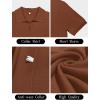 imageSuperPrity Mens Polo Shirts Short Sleeve V Neck Golf Shirts Casual Slim Fit Ribbed Collar TShirtsCoffee