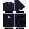 imageSuperPrity Mens Polo Shirts Short Sleeve V Neck Golf Shirts Casual Slim Fit Ribbed Collar TShirtsNavy Blue