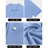 imageSuperPrity Mens Polo Shirts Short Sleeve V Neck Golf Shirts Casual Slim Fit Ribbed Collar TShirtsSky Blue
