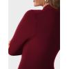 imageSuperPrity Womens Dressy Casual Tops V Neck Business Work Blouses Button Down Long Sleeve Shirts Stretch Ribbed Basic Trendy Polo Clothes 2024LWine Red