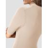 imageSuperPrity Womens Dressy Casual Tops V Neck Business Work Blouses Button Down Stretch Ribbed Short Sleeve ShirtsBeige