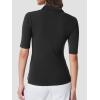 imageSuperPrity Womens Dressy Casual Tops V Neck Business Work Blouses Button Down Stretch Ribbed Short Sleeve ShirtsGray