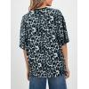 imageSuperPrity Womens Short Sleeve Shirts Animal Print Blouses Crewneck Leopard Print Tops Dressy Casual Basic TeeLeopard