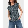 imageSuperPrity Womens Short Sleeve Shirts Animal Print Blouses Crewneck Leopard Print Tops Dressy Casual Basic TeeLeopard