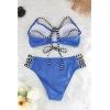 imageSouqFone Womens Bikini Set Scoop Neck Ribbed Strappy Low Waisted Two Piece Swimsuit