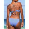 imageSouqFone Womens Bikini Set Scoop Neck Ribbed Strappy Low Waisted Two Piece Swimsuit