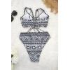 imageSouqFone Womens Bikini V Neck Lace Up Cutout Low Rise Two Piece Swimsuits Bathing Suit Swimwear