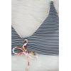 imageSouqFone Womens Floral and Striped Bikini Set Sexy Reversible Lace Up Swimsuit Swimwear