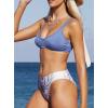 imageSouqFone Womens Swimsuits Sexy V Neck Adjustable Double Lace Up Bikini Set Two Piece Bathing Suit