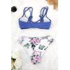 imageSouqFone Womens Swimsuits Sexy V Neck Adjustable Double Lace Up Bikini Set Two Piece Bathing Suit