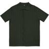 imageSuperPrity Mens Button Down Shirt Knit Shirts Short Sleeve Cuban Guayabera Cool Summer Beach ShirtsArmy Green