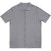 imageSuperPrity Mens Button Down Shirt Knit Shirts Short Sleeve Cuban Guayabera Cool Summer Beach ShirtsGrey