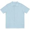 imageSuperPrity Mens Button Down Shirt Knit Shirts Short Sleeve Cuban Guayabera Cool Summer Beach ShirtsLight Blue