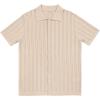 imageSuperPrity Mens Button Down Shirt Knit Shirts Short Sleeve Cuban Guayabera Cool Summer Beach ShirtsLight Khkai