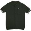 imageSuperPrity Mens Polo Shirt Vintage Knit Short Sleeve Shirts Button Down Beach Shirts Textured Golf Shirts with PocketArmy Green