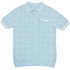 imageSuperPrity Mens Polo Shirt Vintage Knit Short Sleeve Shirts Button Down Beach Shirts Textured Golf Shirts with PocketLight Blue