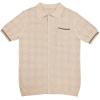 imageSuperPrity Mens Polo Shirt Vintage Knit Short Sleeve Shirts Button Down Beach Shirts Textured Golf Shirts with PocketLight Khkai