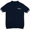 imageSuperPrity Mens Polo Shirt Vintage Knit Short Sleeve Shirts Button Down Beach Shirts Textured Golf Shirts with PocketNavy Blue