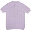 imageSuperPrity Mens Polo Shirt Vintage Knit Short Sleeve Shirts Button Down Beach Shirts Textured Golf Shirts with PocketPurple