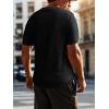 imageSuperPrity Mens TShirts Casual Crewneck Short Sleeve T Shirt Knit Waffle Summer Tshirts ShirtsBlack