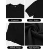 imageSuperPrity Mens TShirts Casual Crewneck Short Sleeve T Shirt Knit Waffle Summer Tshirts ShirtsBlack