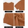 imageSuperPrity Mens TShirts Casual Crewneck Short Sleeve T Shirt Knit Waffle Summer Tshirts ShirtsBrown